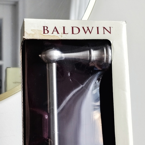 Baldwin Premium Towel Bar Edgewater Satin Nickel 18" Lifetime Guarantee - Picture 3 of 12